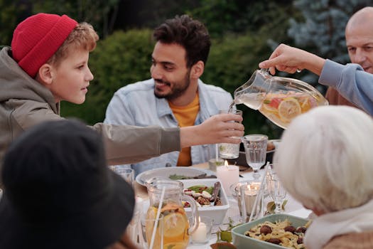 healthy family dinner