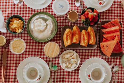 healthy yogurt with fruits